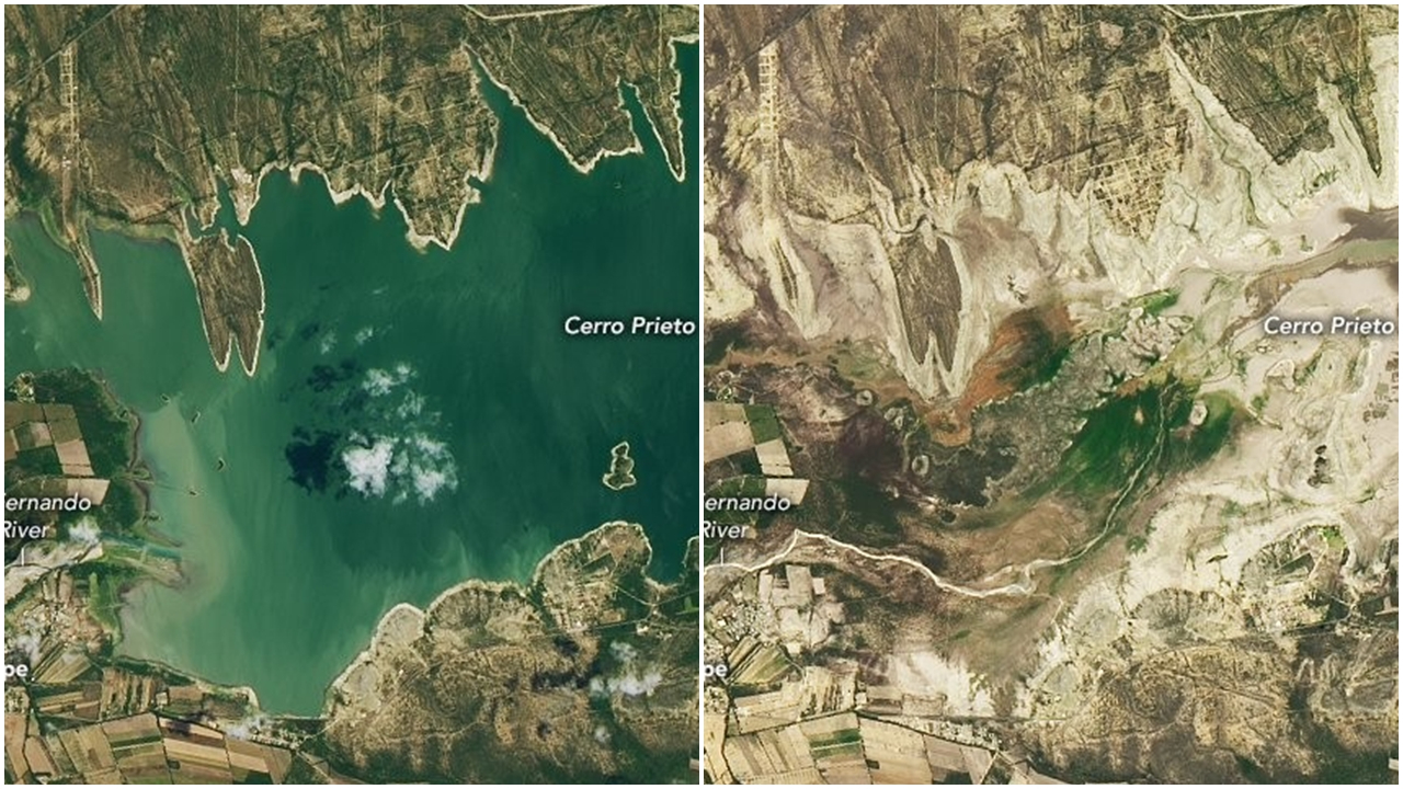 NASA, Meksika'da milyonlarca insanı etkileyen kuraklığı uzaydan fotoğrafladı! İşte o görüntüler