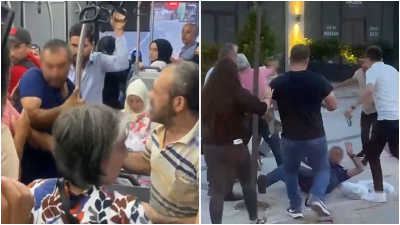 Otobüste kadınların görüntüsünü çeken sapığa meydan dayağı!