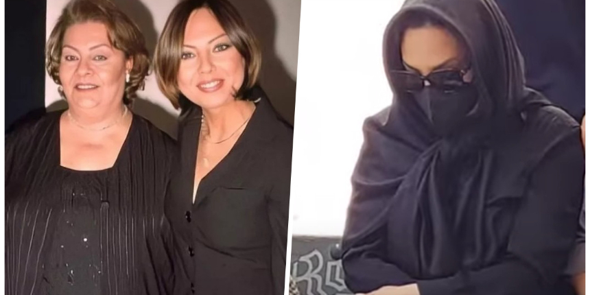 Ebru Gündeş annesi Müjgan Bilgin'i gözyaşları içinde son yolculuğuna uğurladı