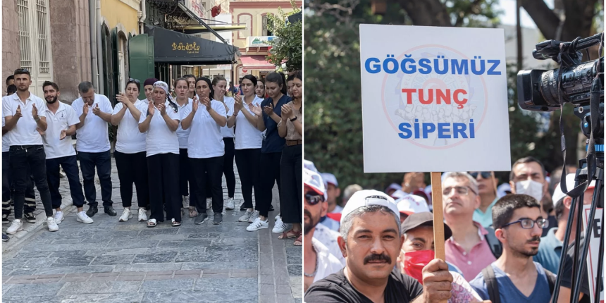 Bir mesajla işten çıkarılan taşeron işçiler CHP'yi protesto etti