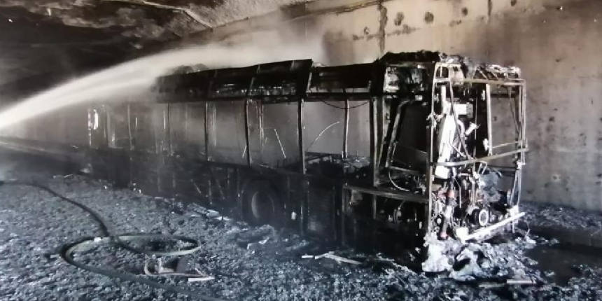 Tamirden çıkan İETT otobüsü tünelde alev aldı: Faciadan dönüldü
