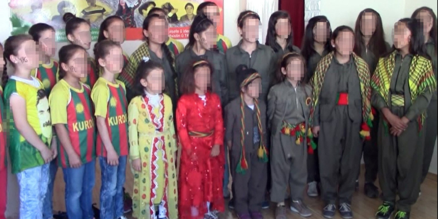 Adana'da sözde kültür merkezinde skandal görüntüler: Kız çocukları militanlaştırılıyor!