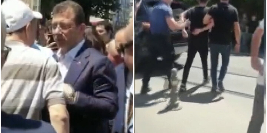 Güngören'de İmamoğlu'na protesto! Ortalık karıştı üç kişi gözaltına alındı