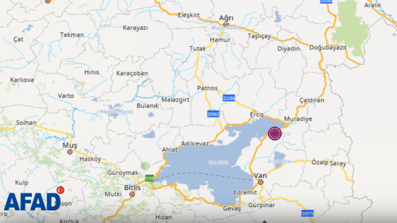 Van'da 3.7 büyüklüğünde deprem!