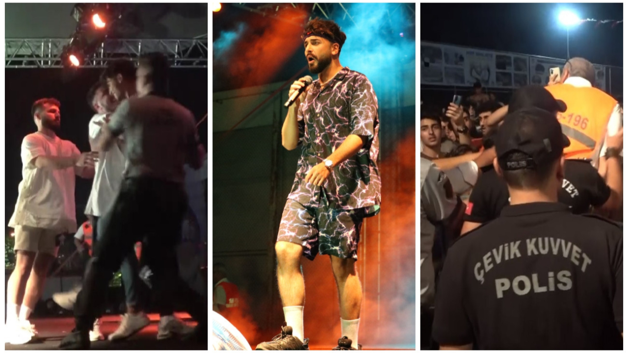 Sefo konserinde ortalık fena karıştı: Sahneye atlayanlar, fenalaşanlar, kavga edenler...