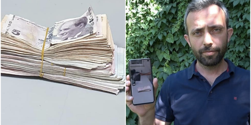 Önce kamera şakası sandı! Bulduğu 30 bin lirayı sahibine teslim etti