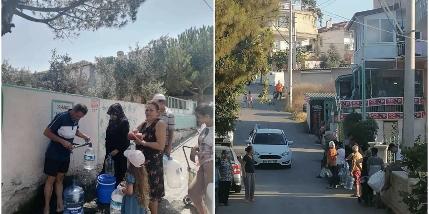 İzmirli vatandaşların su çilesi! Ellerinle bidonla kuyruğa girdiler