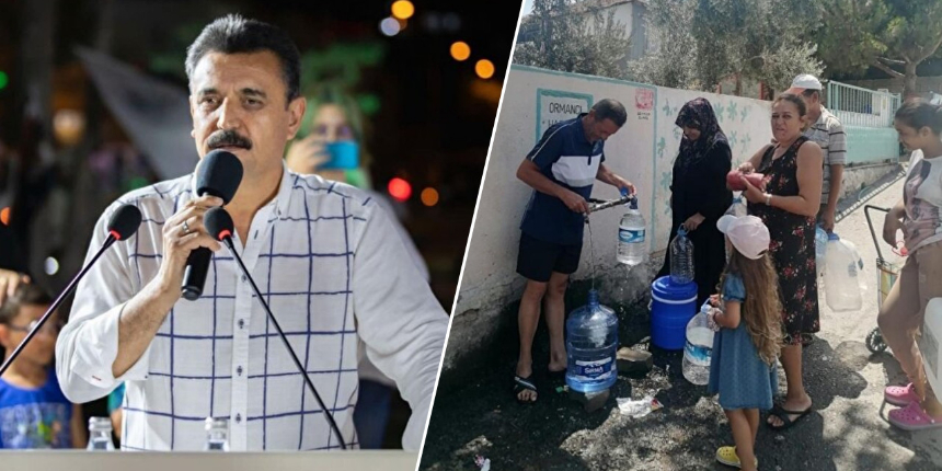 İzmir Dikili günlerdir susuzluktan kıvranırken CHP'li başkan heykel açma derdinde!