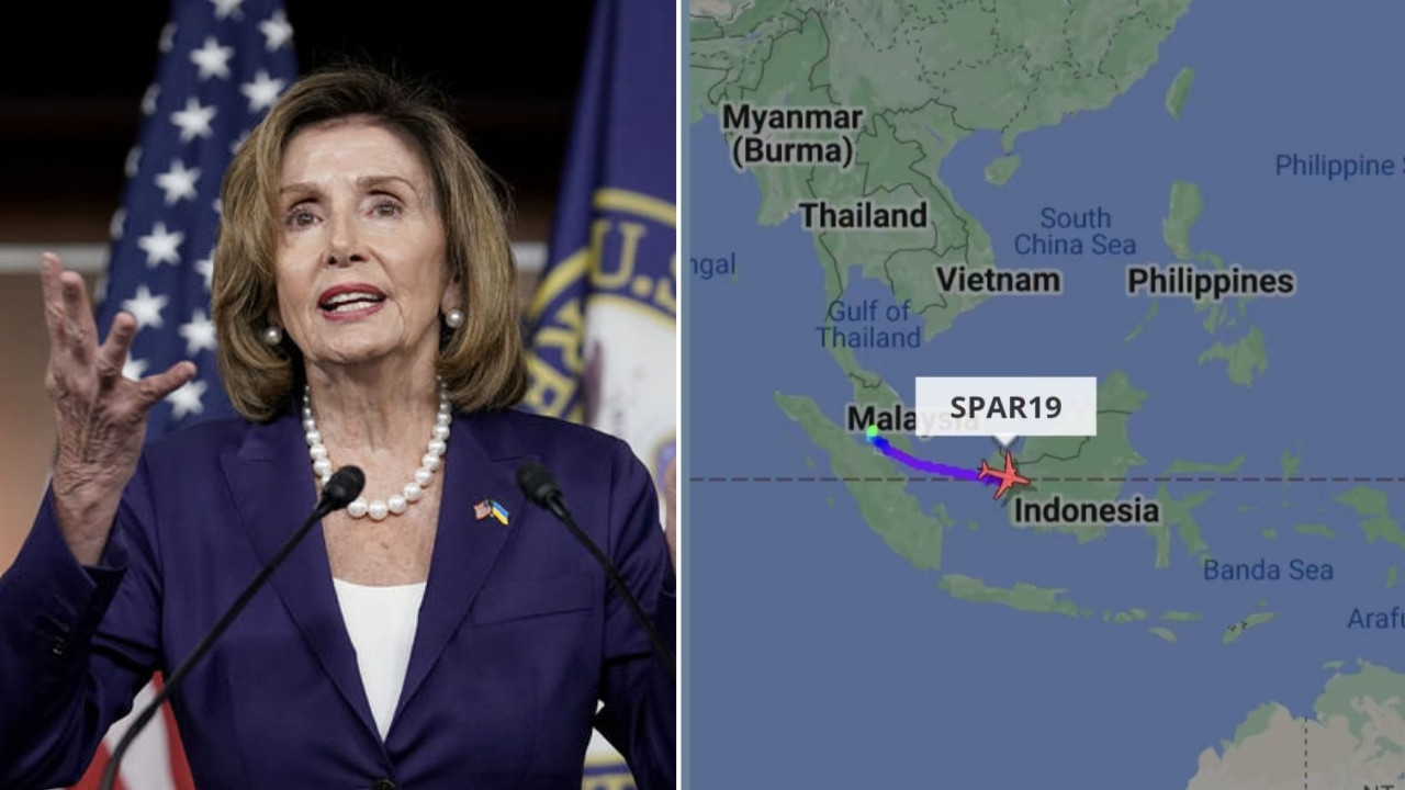 Kritik uçuş canlı yayında… Pelosi'yi Tayvan'a götüren uçağın yolculuğunu anlık 300 bin kişi izliyor!