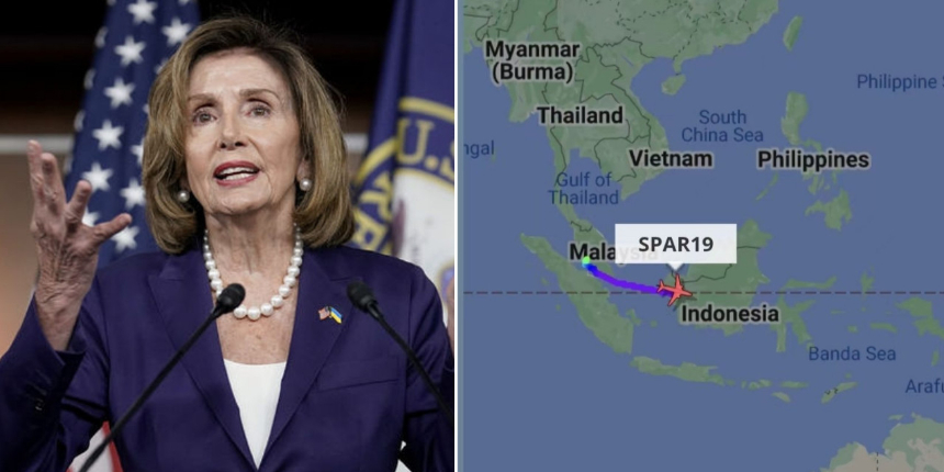 Kritik uçuş canlı yayında… Pelosi'yi Tayvan'a götüren uçağın yolculuğunu anlık 300 bin kişi izliyor!