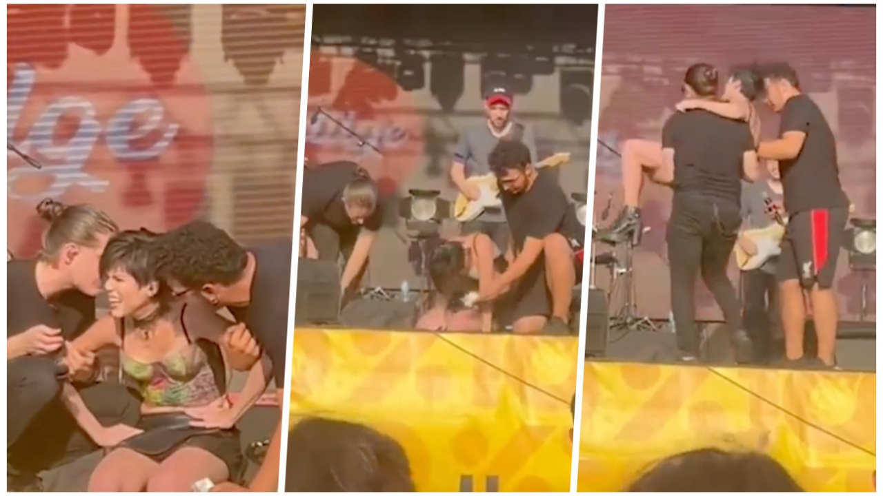 Şarkıcı Aydilge sevenlerini korkuttu! Konserde birden yere yığıldı