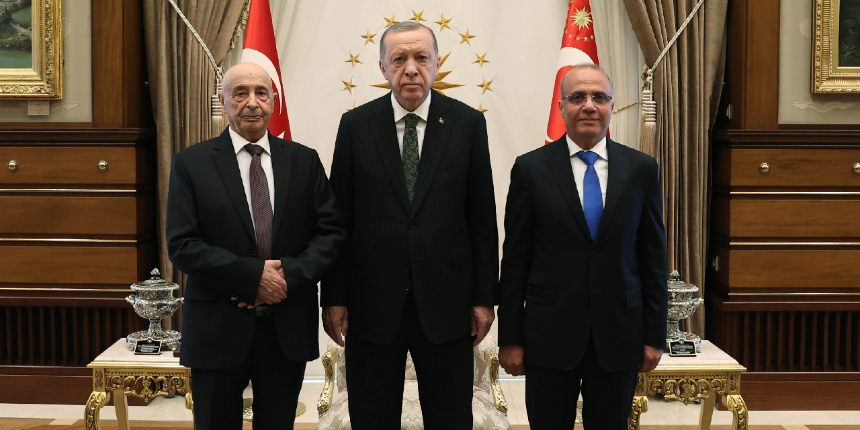 Cumhurbaşkanı Erdoğan, Libya Temsilciler Meclisi Başkanı Salih ile görüştü
