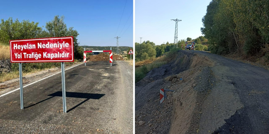 Bingöl’de yol heyelan nedeniyle ulaşıma kapandı