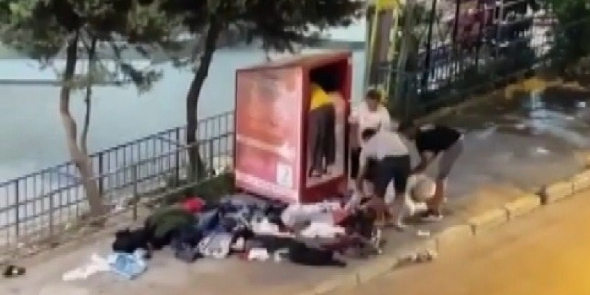 İzmir'deki giysi kutusu talanında 4 tutuklama