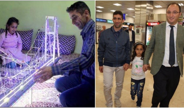 Babasının "Boğaz Köprüsü" maketi yaptığı Yağmur'un hayali gerçek oldu