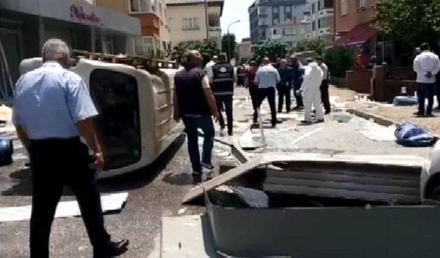 Maltepe'de bir işyerinde patlama oldu! Polis sebebini araştırıyor... / VİDEO