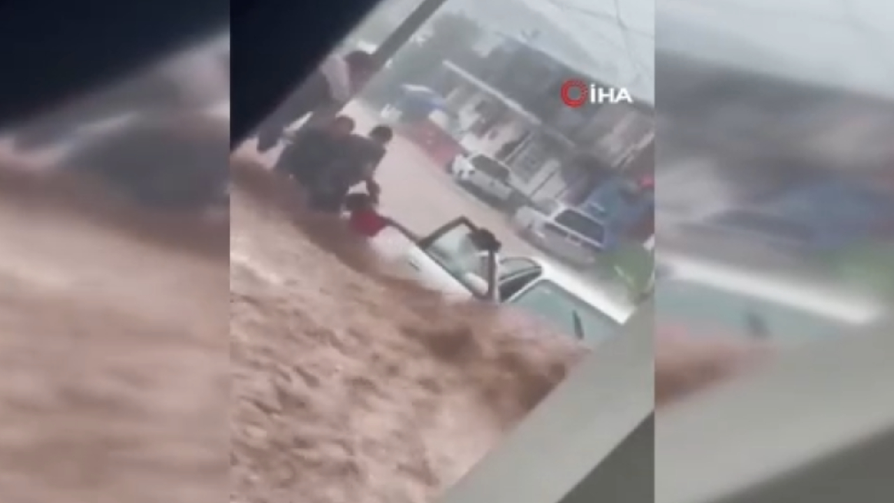 Selde mahsur kalan anne ve çocuğu böyle kurtarıldı