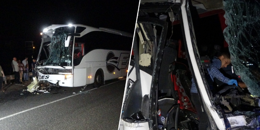 Uşak'ta felaket gibi kaza: Yolcu otobüsü TIR'a çarptı! Ölü ve yaralılar var...