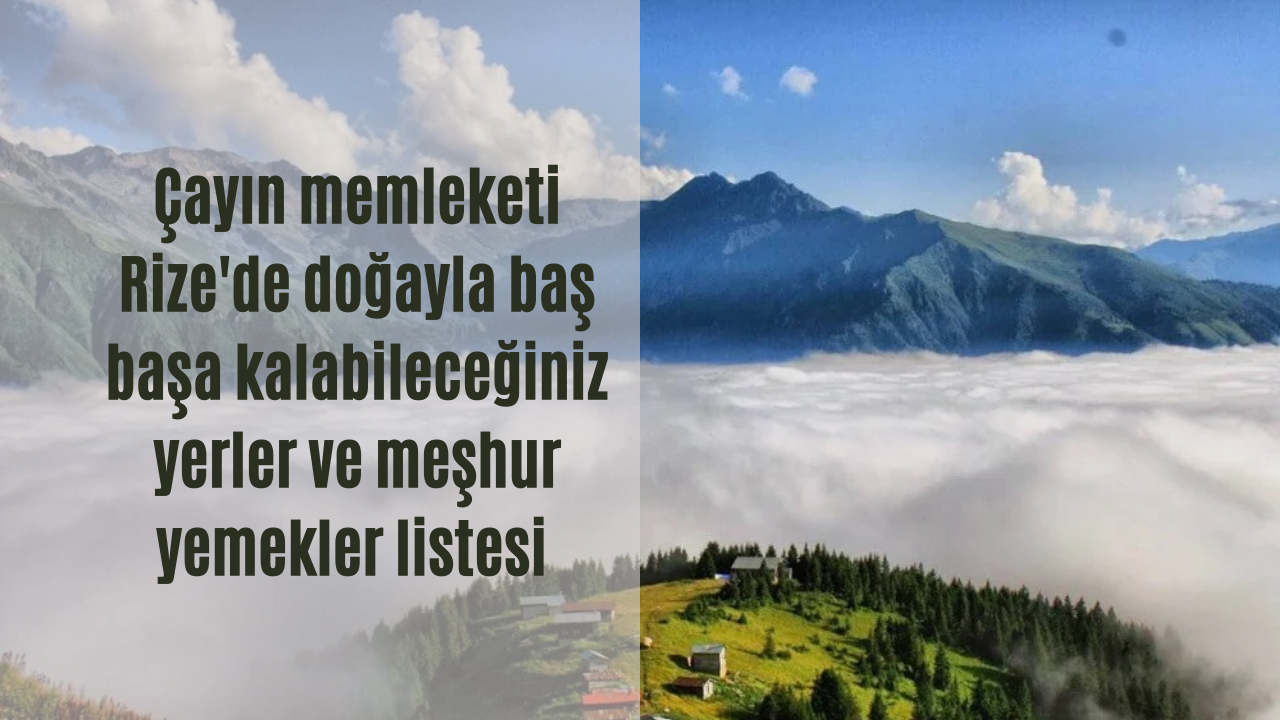 Çayın memleketi Rize’de doğayla baş başa kalabileceğiniz yerler ve meşhur yemekler listesi