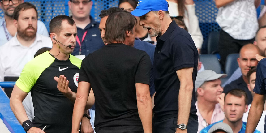 Premier Lig'deki Chelsea - Tottenham maçında büyük olay! Conte ve Tuchel kavga etti