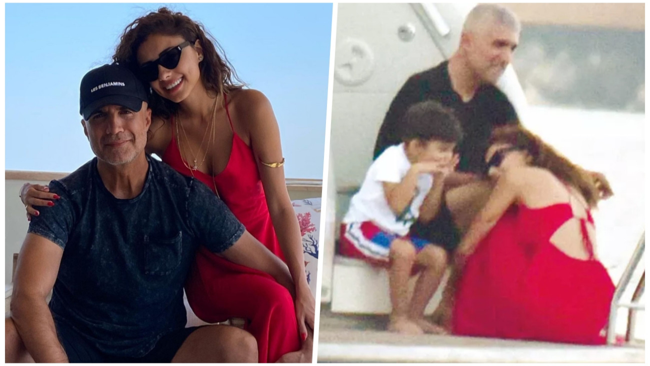 Özcan Deniz oğlu Kuzey ve sevgilisi Samar Dadgar ile tatile çıktı