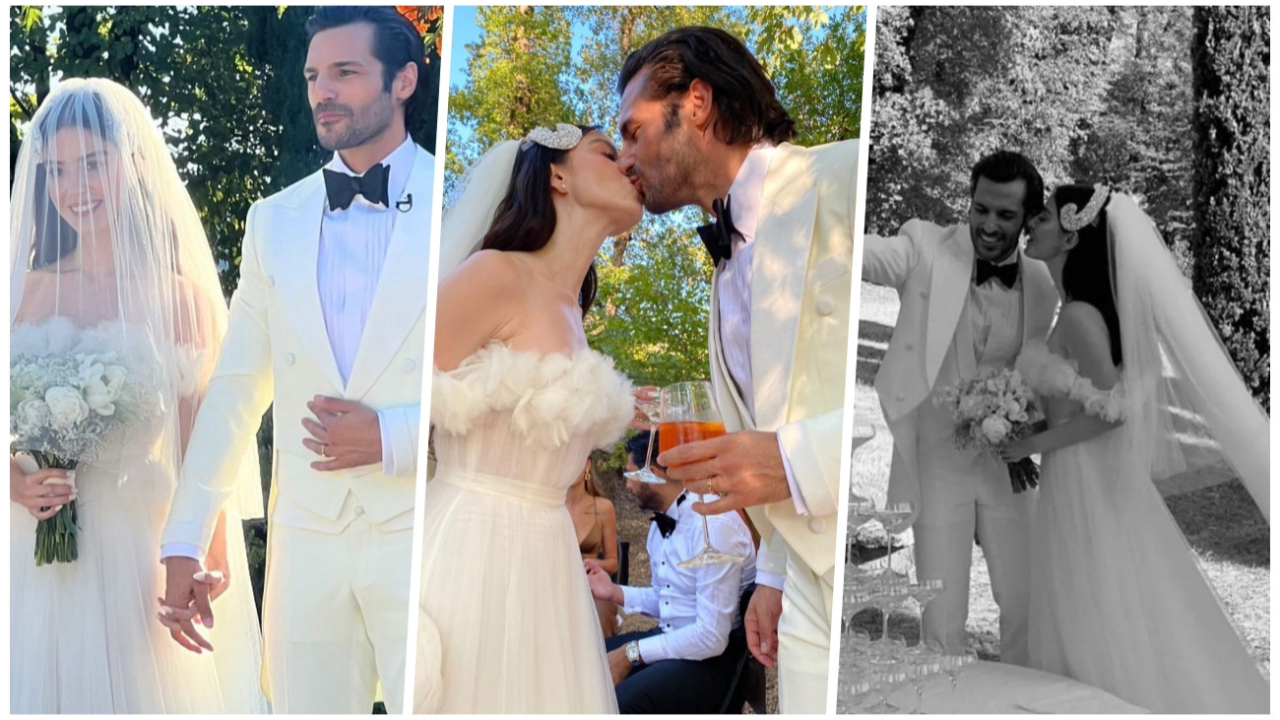 Geçtiğimiz ay nikah masasına oturan Özge Gürel ile Serkan Çayoğlu, İtalya'da düğün yaptı