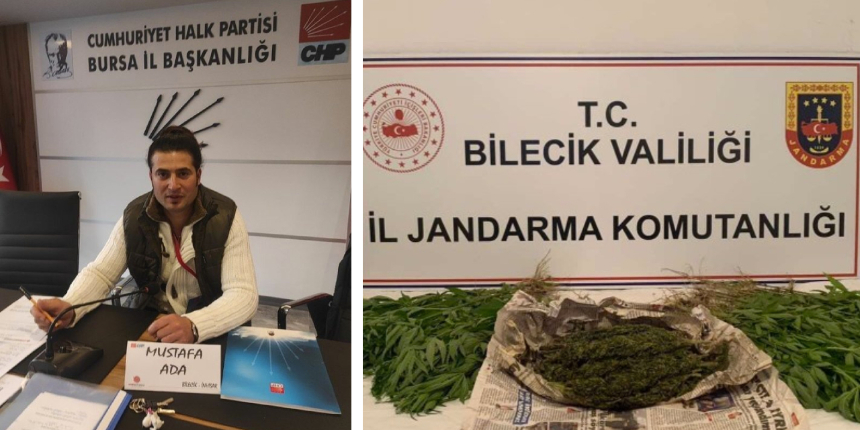 CHP Bilecik teşkilatında uyuşturucu skandalı! Gençlik Kolları Başkanı yarım kilo uyuşturucu ile yakalandı