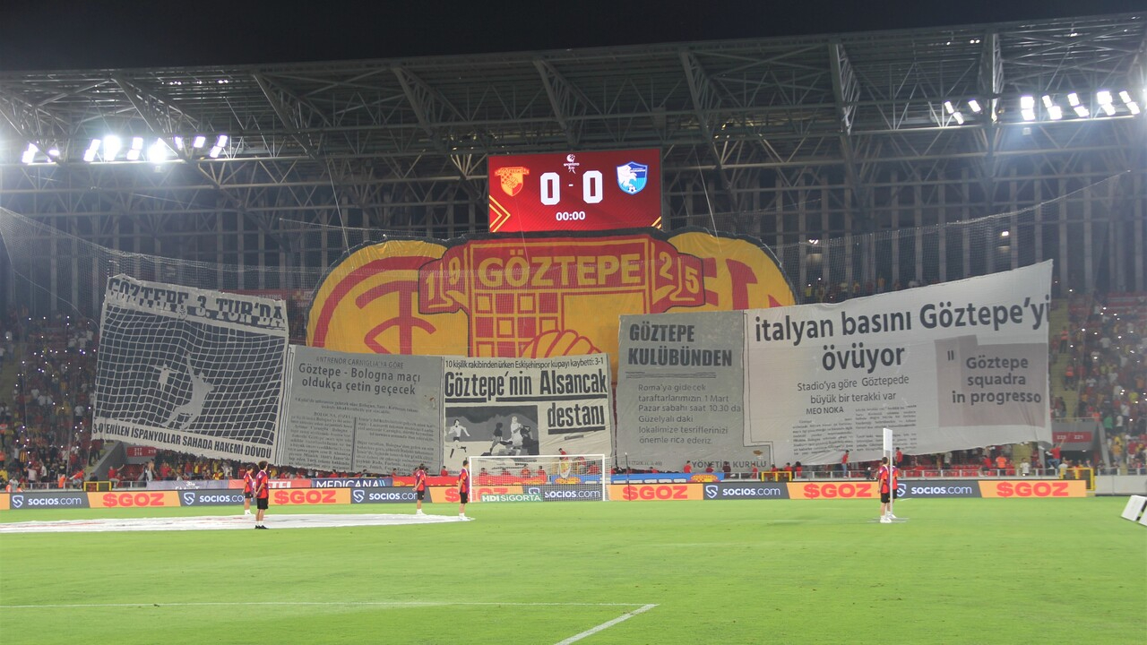 Görsel bir şova imza attılar! Göztepe taraftarından unutulmaz koreografi