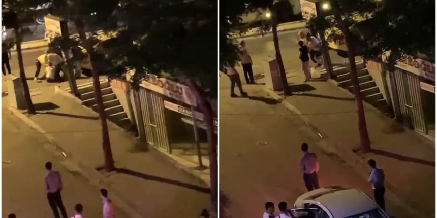 Evli adamın metresine 'aile' dayağı! O anlar kameraya böyle yansıdı