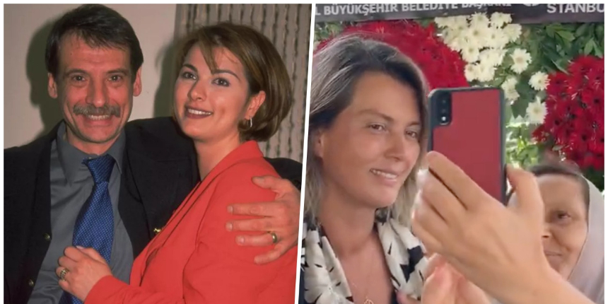 Eski eşi Açelya Akkoyun ile selfie çekti! Civan Canova'nın cenaze töreninde tepki çeken hareket