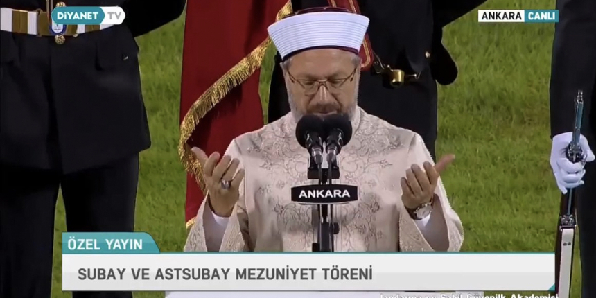 Subay ve astsubay mezuniyet töreninde tarihi anlar: Diyanet İşleri Başkanı Erbaş dua etti