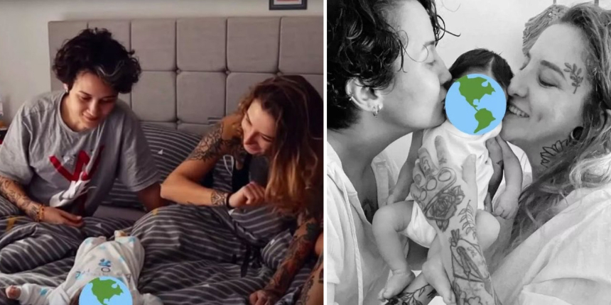LGBT'li çiftin 'Bebeğimiz oldu' paylaşımı sonrası bakanlık harekete geçti: Biri bebeğin öz annesi diğeri halası!