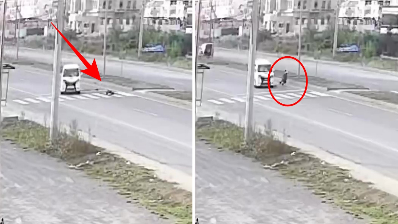 Karşıdan karşıya geçmeye çalışan kadının korkunç sonu! Ölüm anı kamerada...
