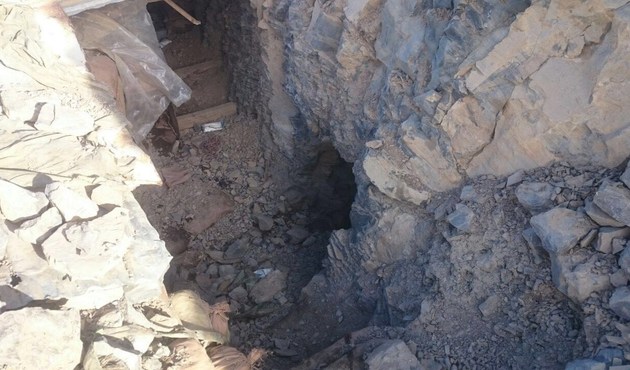 Operasyon sırasında PKK'ya ait 4 odalı mağara bulundu...