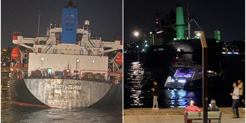 Ukrayna'dan kalkan gemi İstanbul Boğazı'nda karaya oturdu