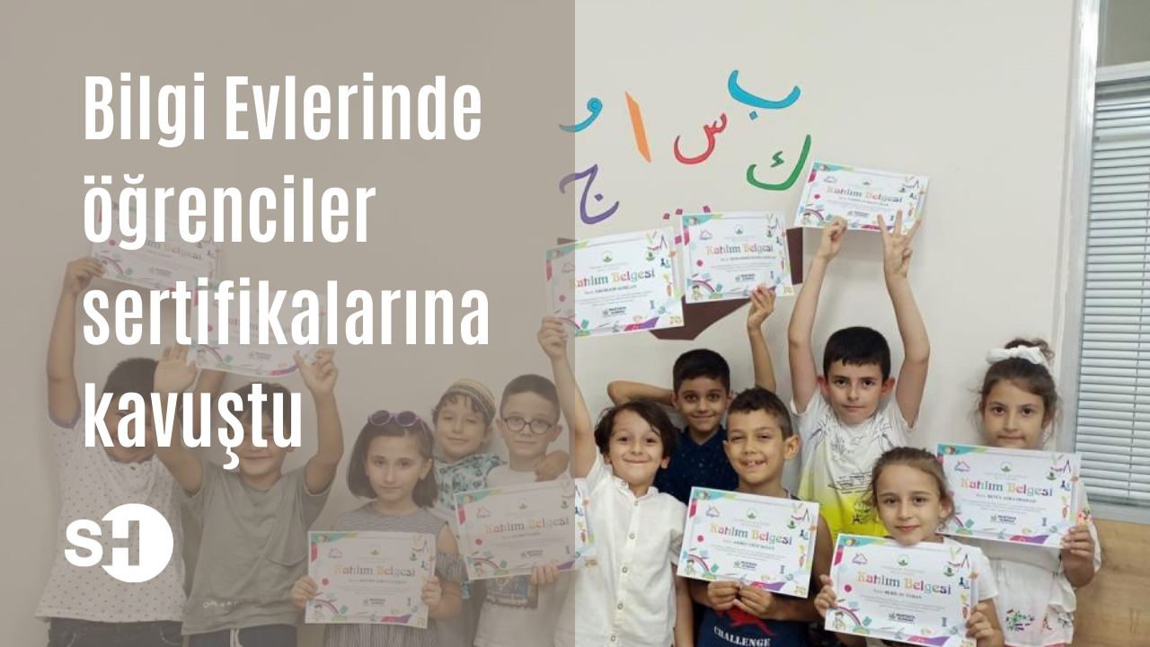 Bilgi Evlerinde öğrenciler sertifikalarına kavuştu