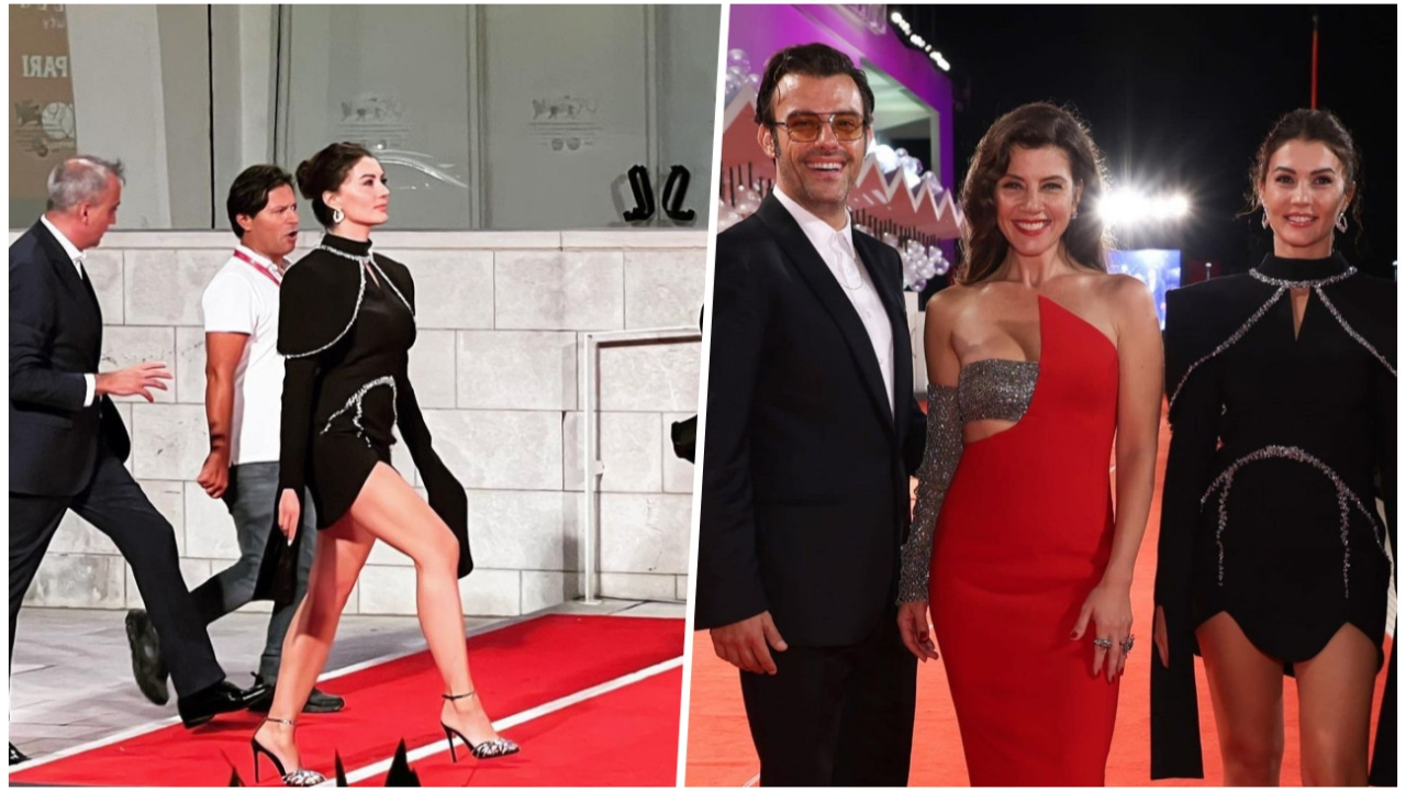 Gökçe Bahadır, Salih Bademci ve Burcu Özberk'ten 'Venedik Film Festivali' pozları