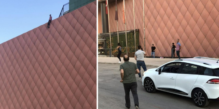 AVM'de intihar! Çatıdan beton zemine atladı