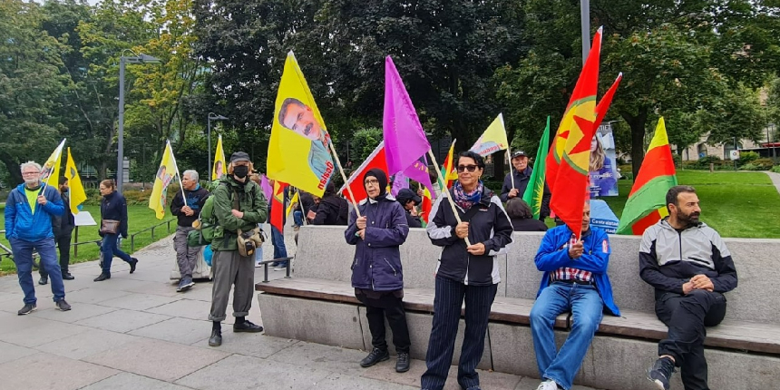 İsveç'te terör örgütü YPG/PKK yandaşları gösteri yaptı!