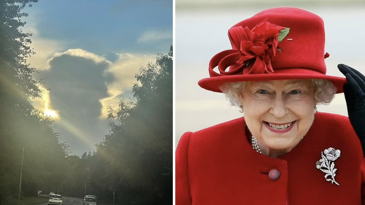 İngilizler, bulutlardan oluşan 'Kraliçe Elizabeth' silüetini konuşuyor