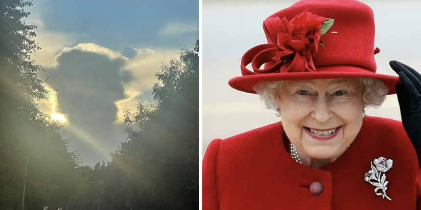 İngilizler, bulutlardan oluşan 'Kraliçe Elizabeth' silüetini konuşuyor