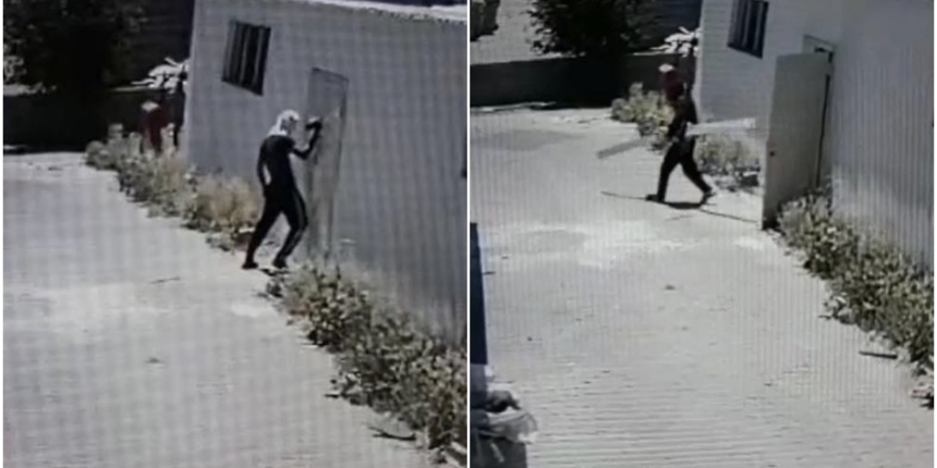 Uyanık hırsızı güvenlik kamerası ele verdi: Önce soydu, sonra parmak izlerini sildi