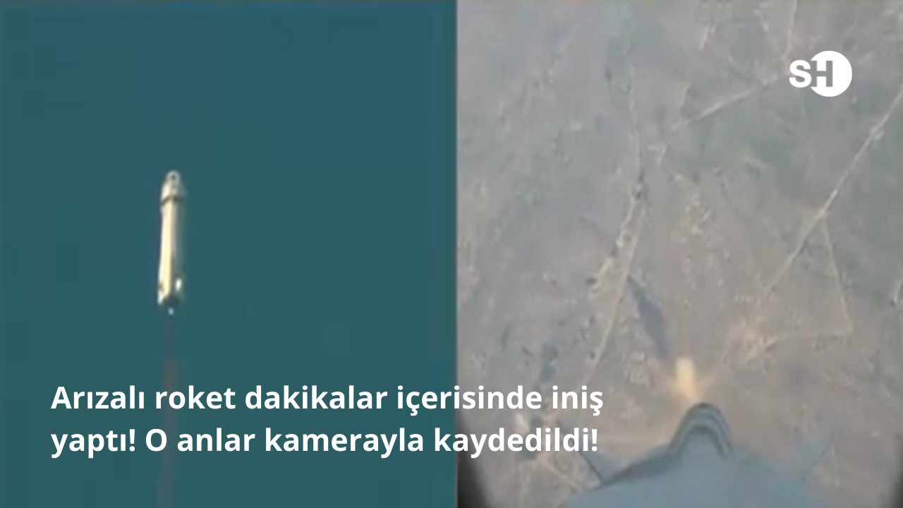 Arızalı roket dakikalar içerisinde iniş yaptı! O anlar kamerayla kaydedildi!