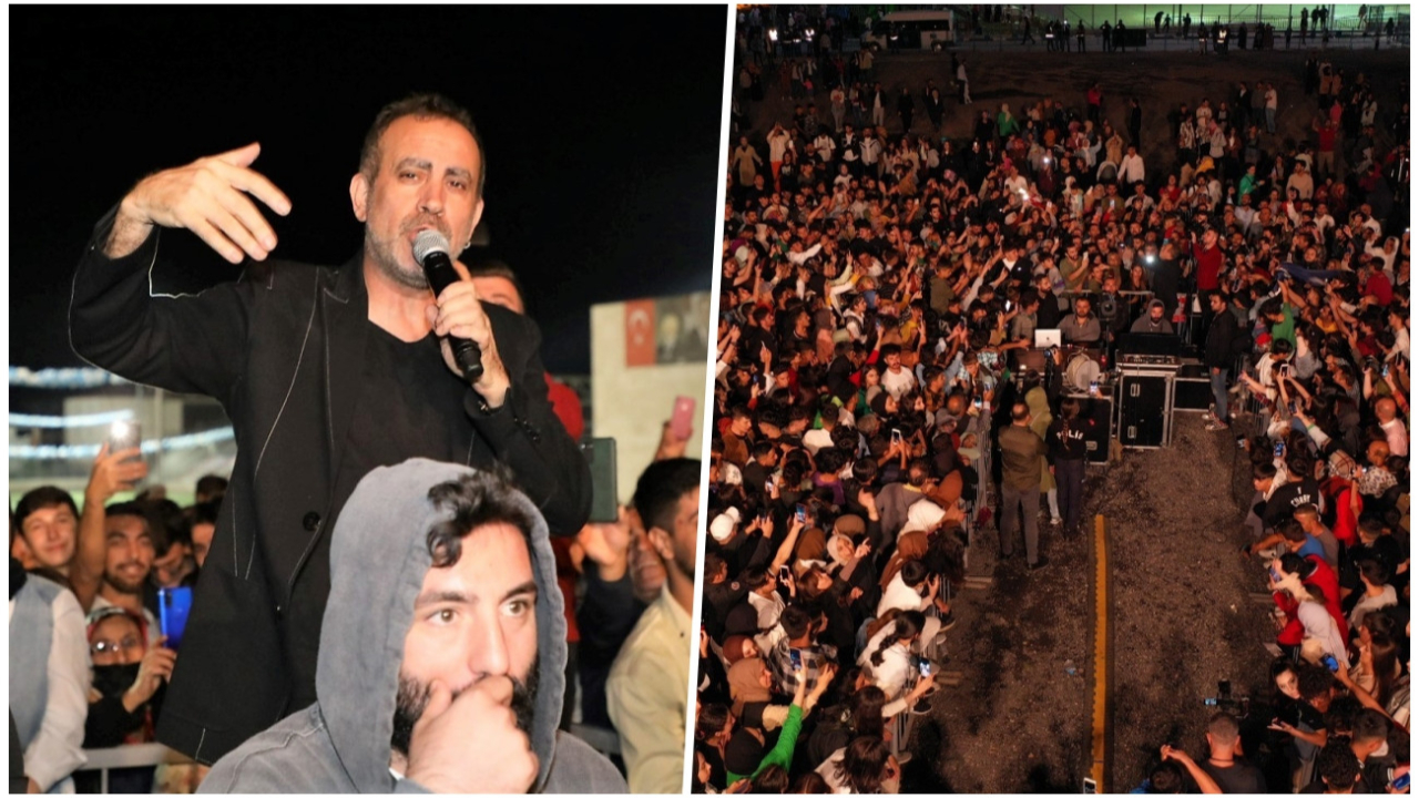 Kocaeli'de konser veren Haluk Levent seyircilerin arasına daldı, herkes şaşkına döndü