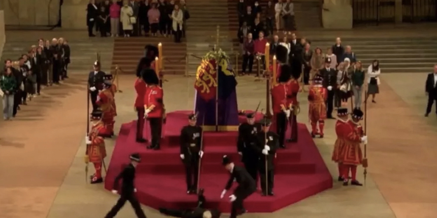 Kraliçe 2. Elizabeth'in cenaze töreninde yaşandı... Görenler ne yapacağını şaşırdı