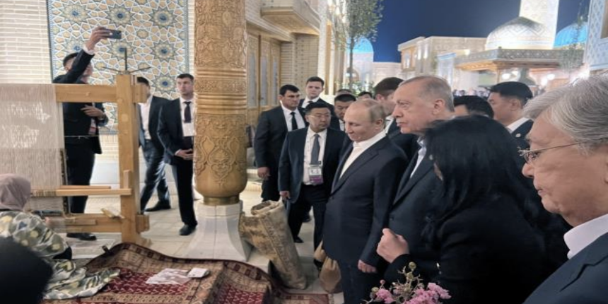 Cumhurbaşkanı Erdoğan, Putin, Reisi, Aliyev ve diğer liderler bir araya geldi