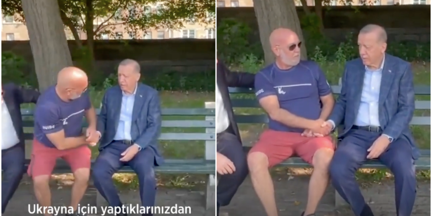 Cumhurbaşkanı Erdoğan'ı Central Park'ta gören bir kişi tahıl anlaşması için teşekkür etti!