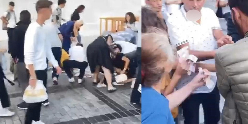 İstanbul'un göbeğinde ilginç anlar: poşet dolusu parayı havaya saçtı
