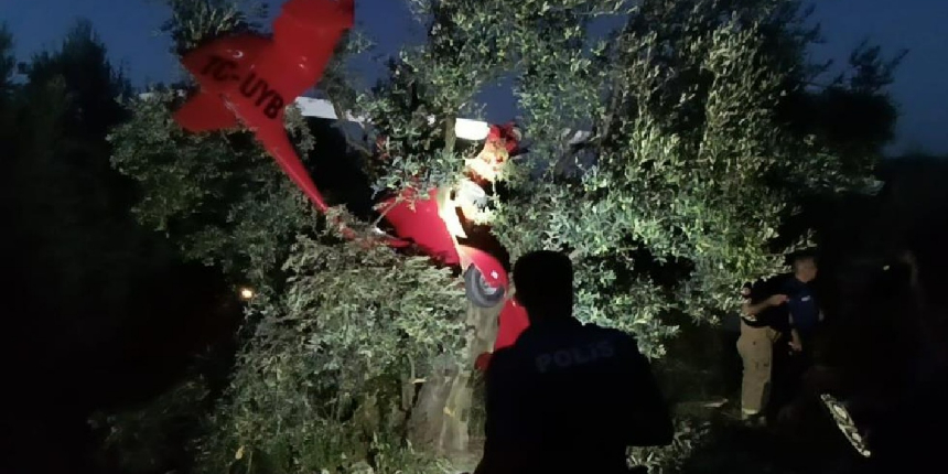 Bursa’da iki kişilik hava aracı düştü