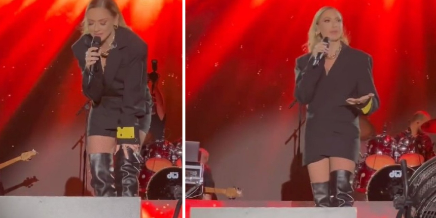 Hadise, sahnede yüzük fırlattı!